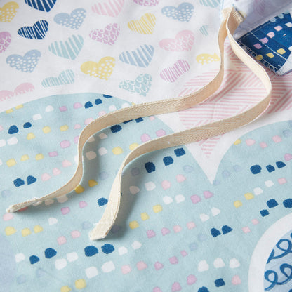 Cloud Cotton Printed Duvet Cover Set - Blue