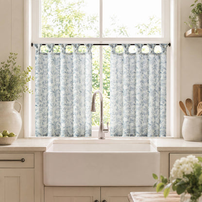 Lana Floral Window Panel - Blue