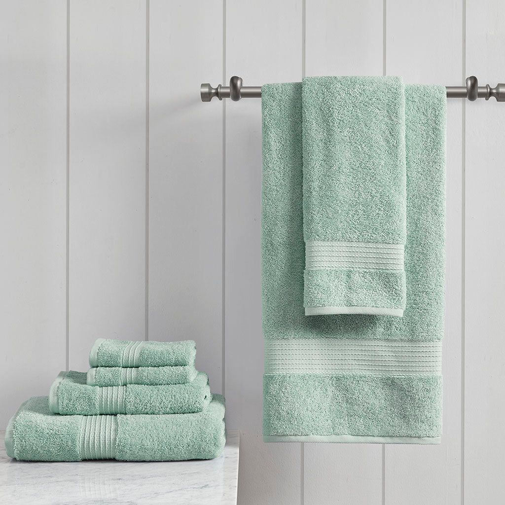 Organic 6 Piece Organic Cotton Towel Set - Seafoam