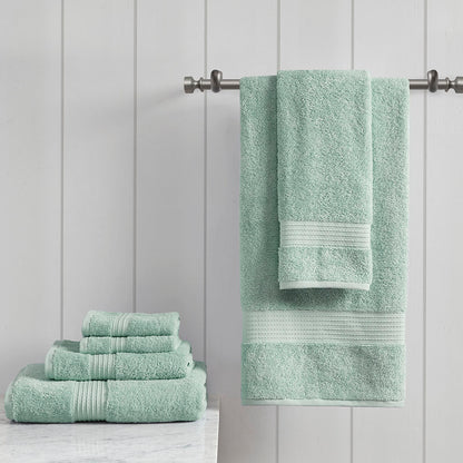Organic 6 Piece Organic Cotton Towel Set - Seafoam