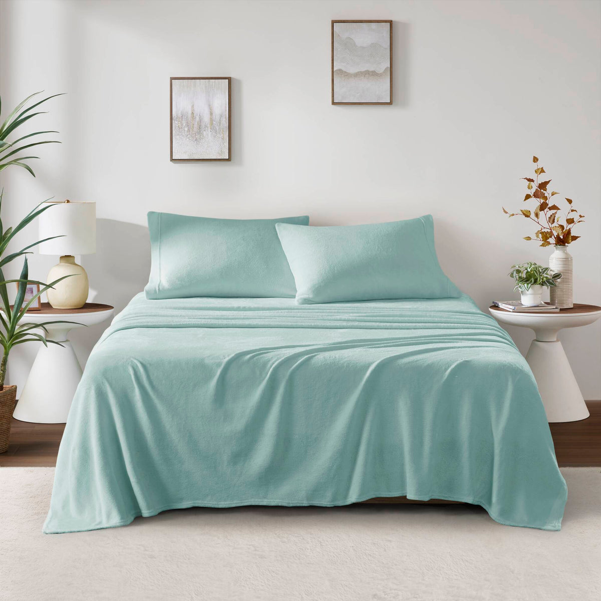 Soloft Plush Micro Plush Sheet Set - Aqua