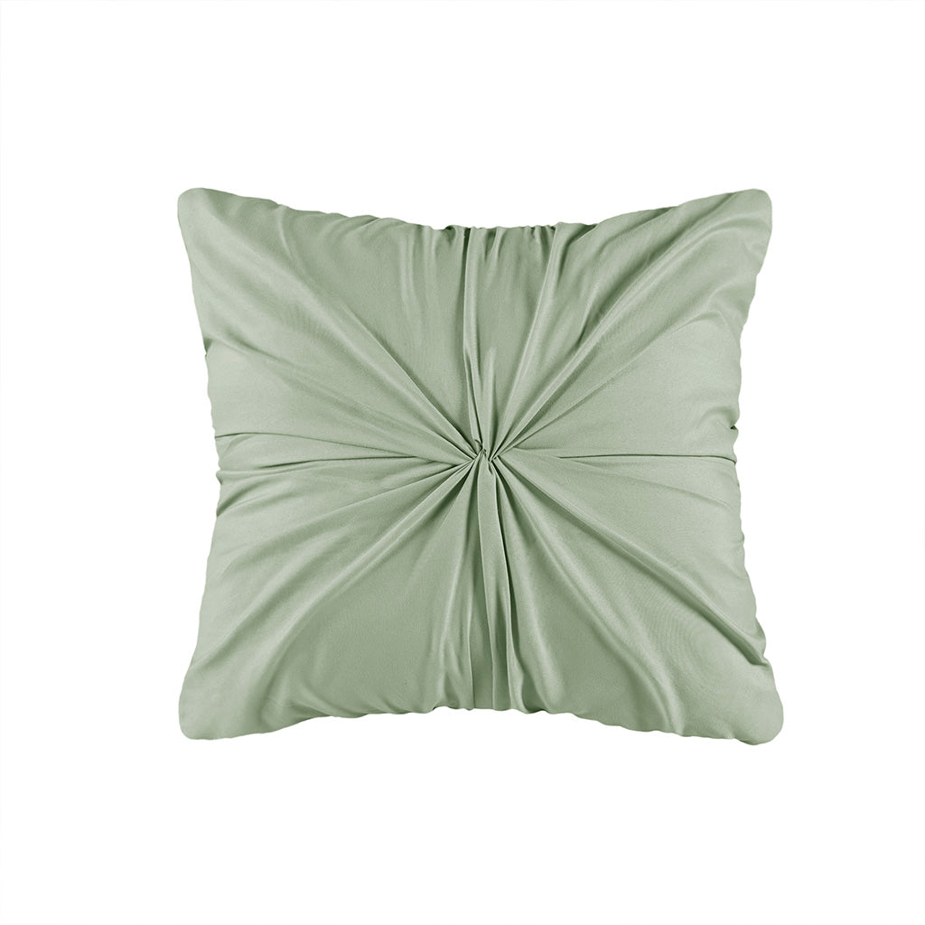 Caralie 4 Piece Seersucker Quilt Set with Throw Pillow - Green