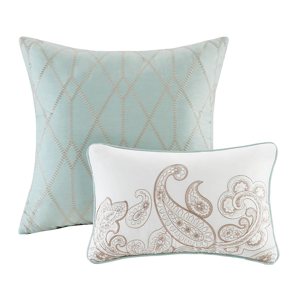 Ronan 5 Piece Cotton Comforter Set - Blue