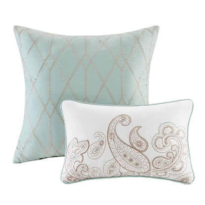 Ronan 5 Piece Cotton Comforter Set - Blue