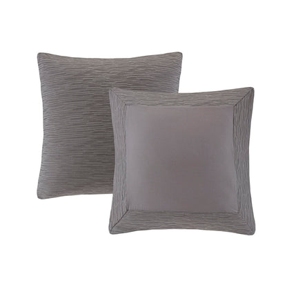 Hanae Cotton Blend Yarn Dyed Euro Sham - Grey