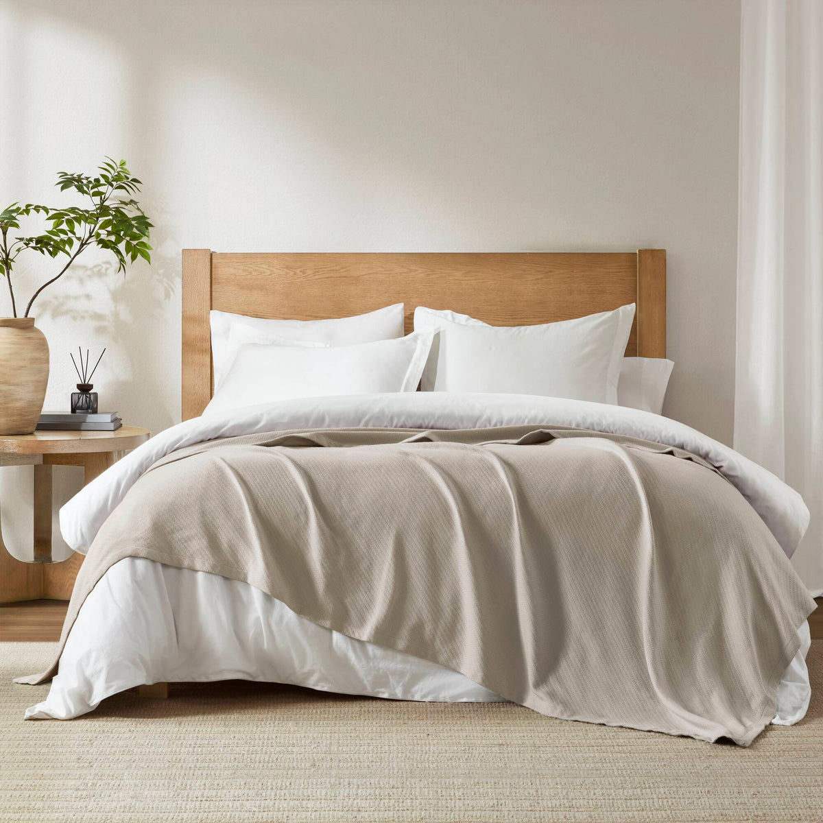 Liquid Cotton Blanket - Beige