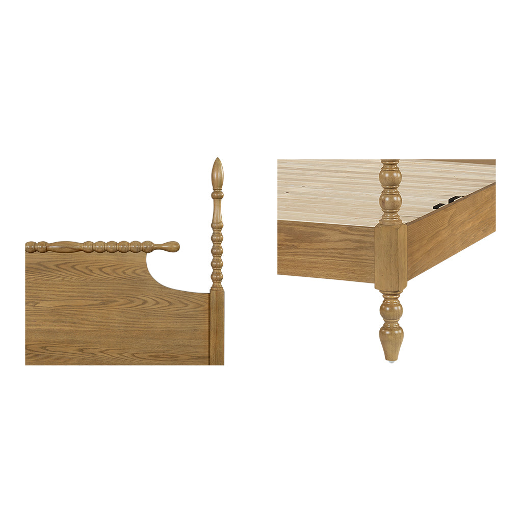 Beckett Turned Wood Spindle Bed - Natural