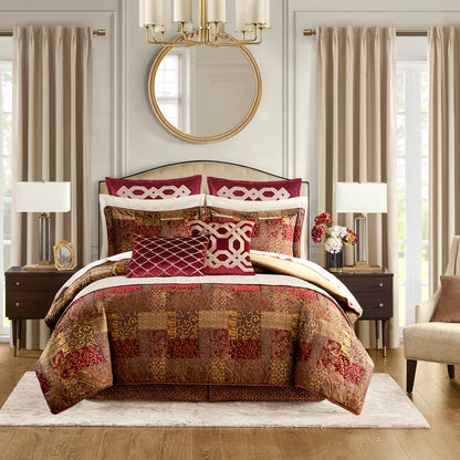 Galleria 4 Piece Comforter Set - Red