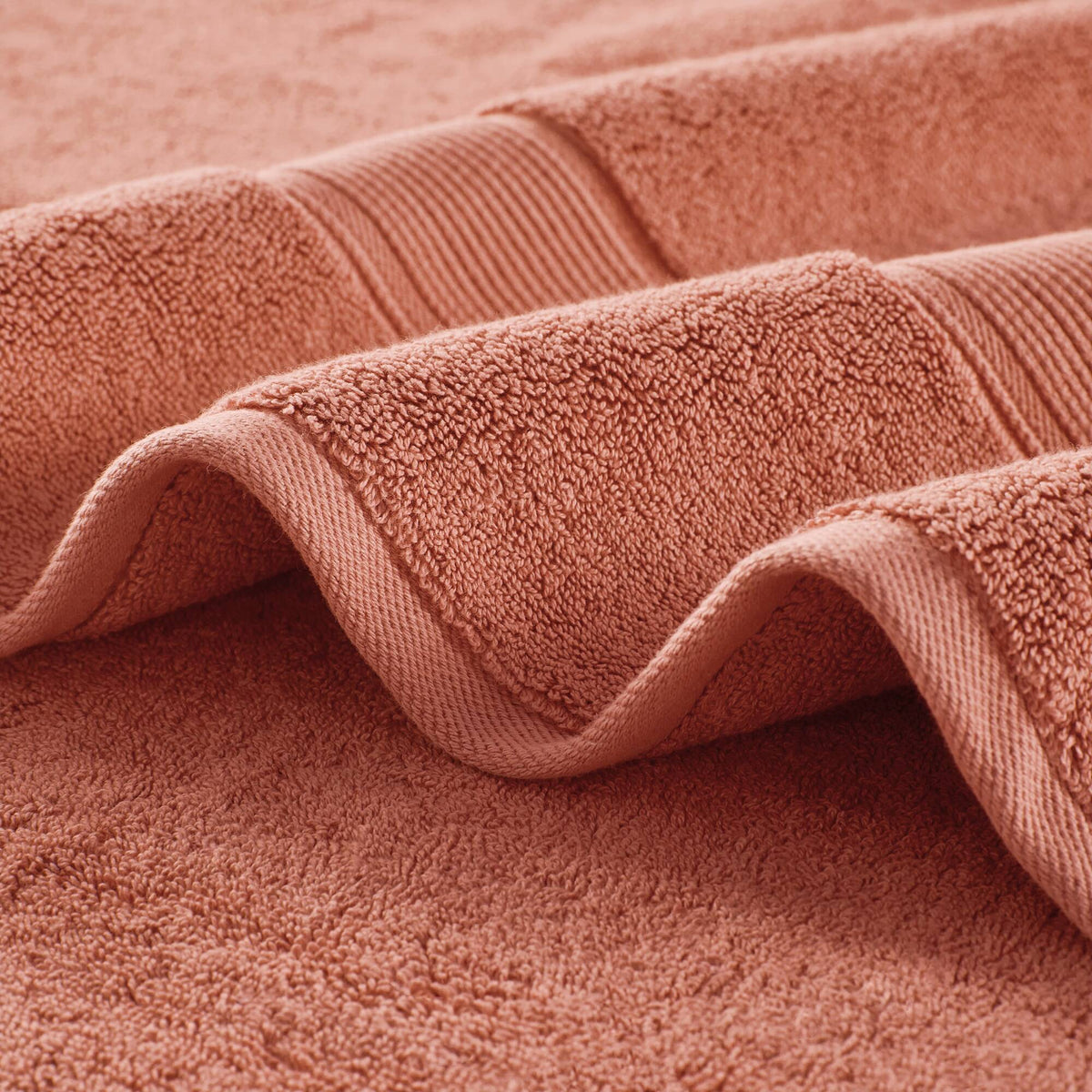 800GSM 100% Cotton 8 Piece Towel Set - Coral