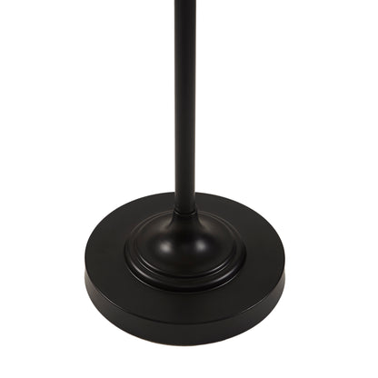 Serin Dimmable Floor Lamp with Dome Shade - Black / Antique Gold