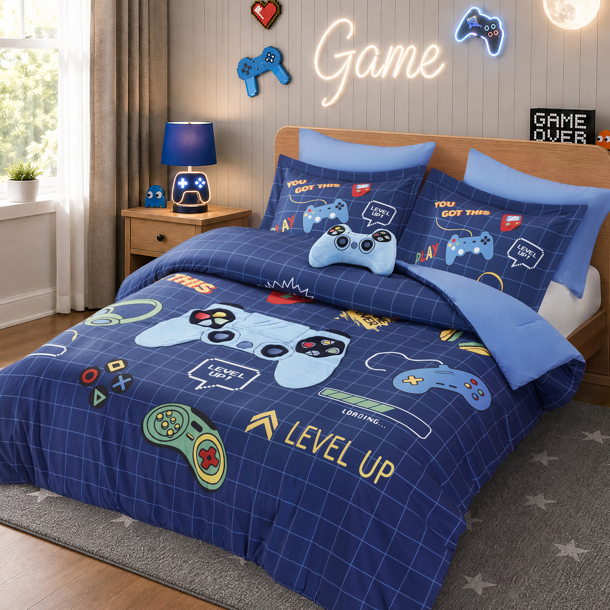 Game Comforter Set - Navy
