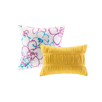Olivia Floral Comforter Set - Blue