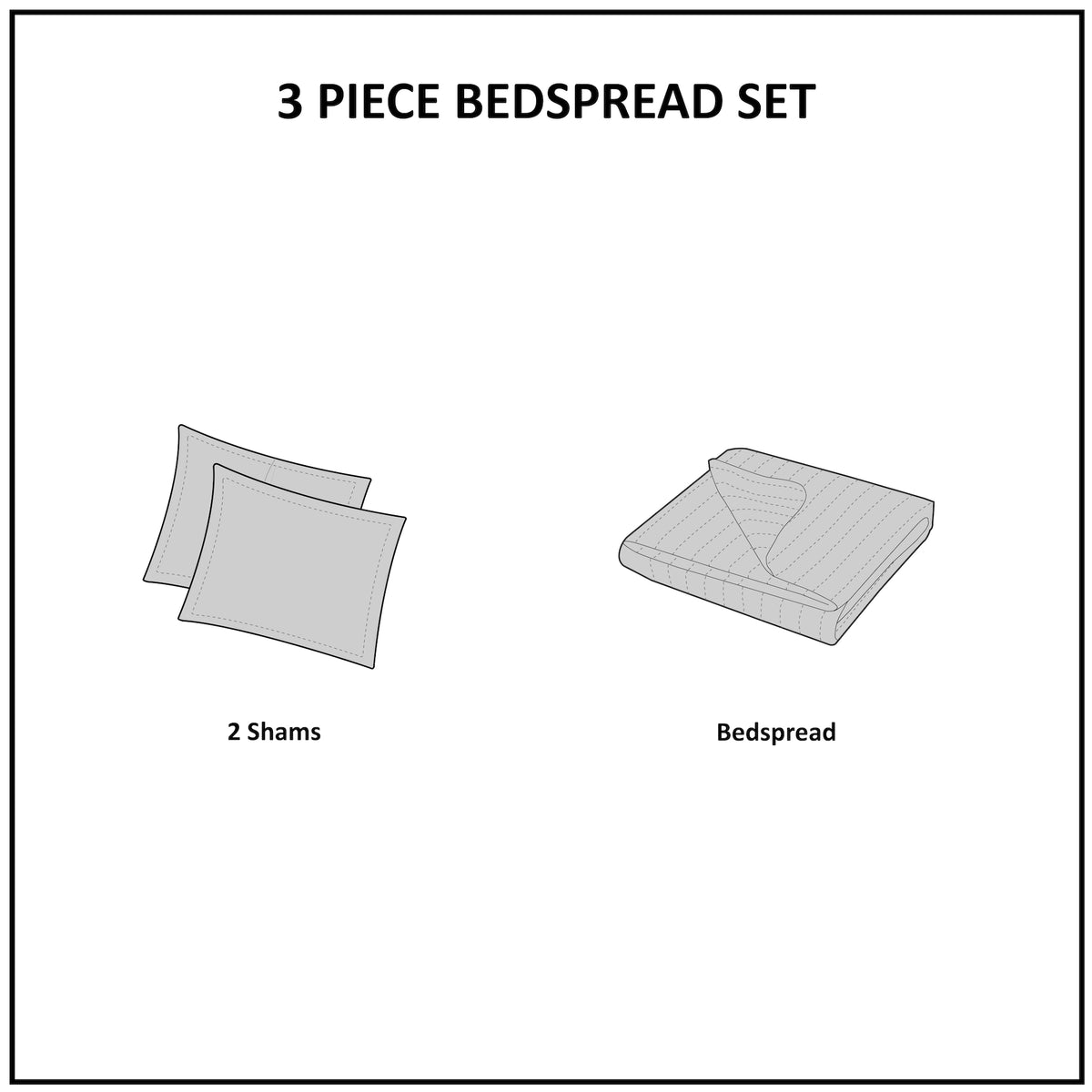 Sabrina 3 Piece Tufted Cotton Chenille Bedspread Set - Off-White