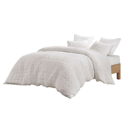 Cocoon Quilt Top Euro Sham - White