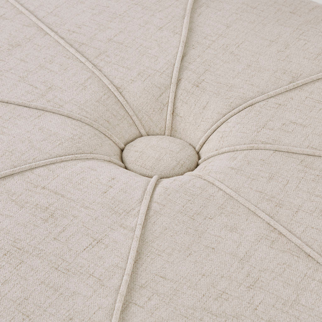 Ferris Oval Ottoman - Cream