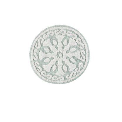 Casablanca Medallion Cotton Tufted Bath Rug - Sage