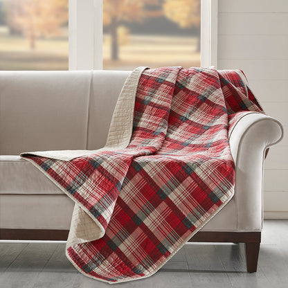Tasha Quilted Throw - Red