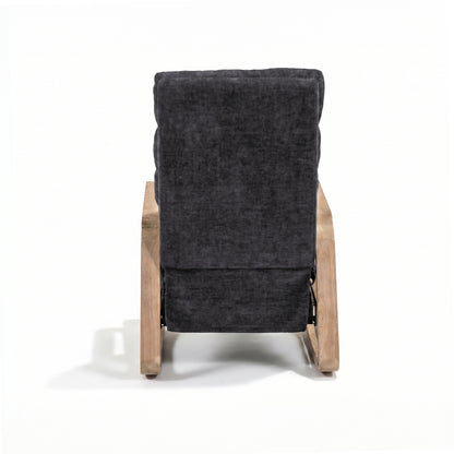 Jordan Wood framed push back Recliner - Grey
