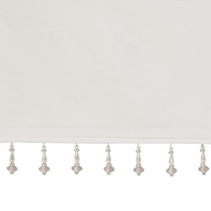 Emilia Lightweight Faux Silk Valance With Beads - White