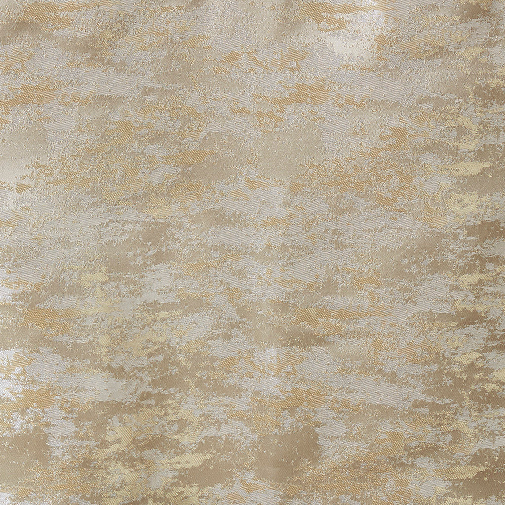 Cassius Jacquard Lined Total Blackout Rod Pocket/Back Tab Curtain Panel - Gold