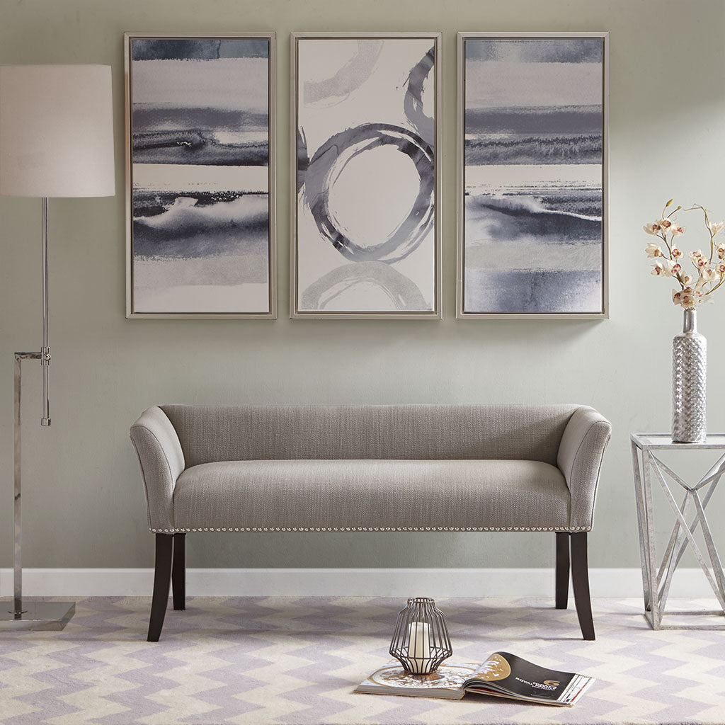 Welburn Upholstered Bench - Grey