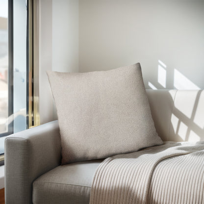 Monte Solid Square Pillow - Beige