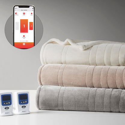 Microplush Heated Blanket with Wifi Technology - Gray