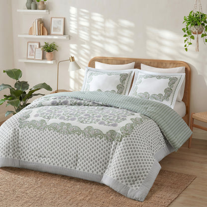 Tilly Comforter Set - Green