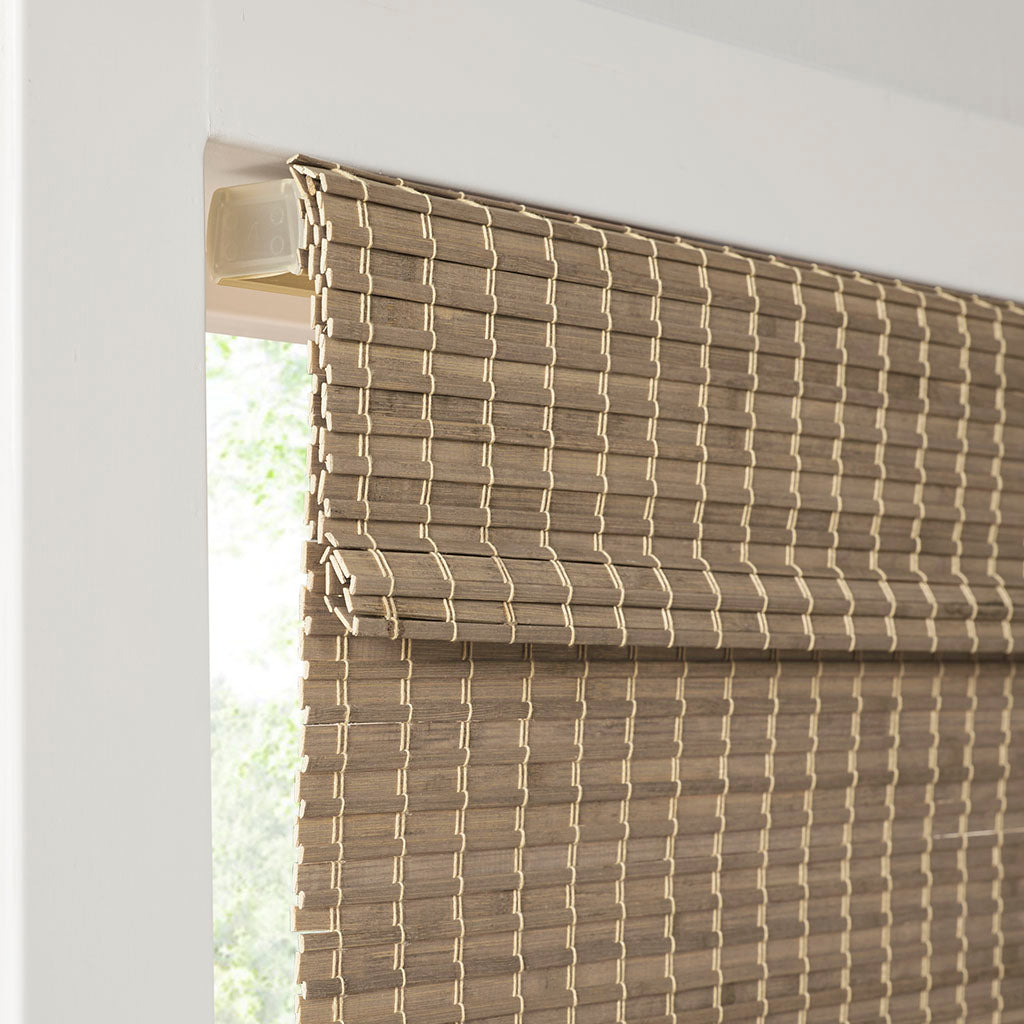 Eastfield Bamboo Light Filtering Roman Shade 64"L - Natural Ash