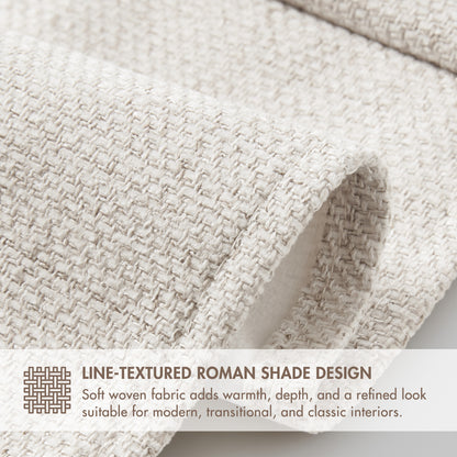 Mira Cordless Roman Shade - Oatmeal