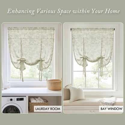 Lana Floral Window Panel - Sage
