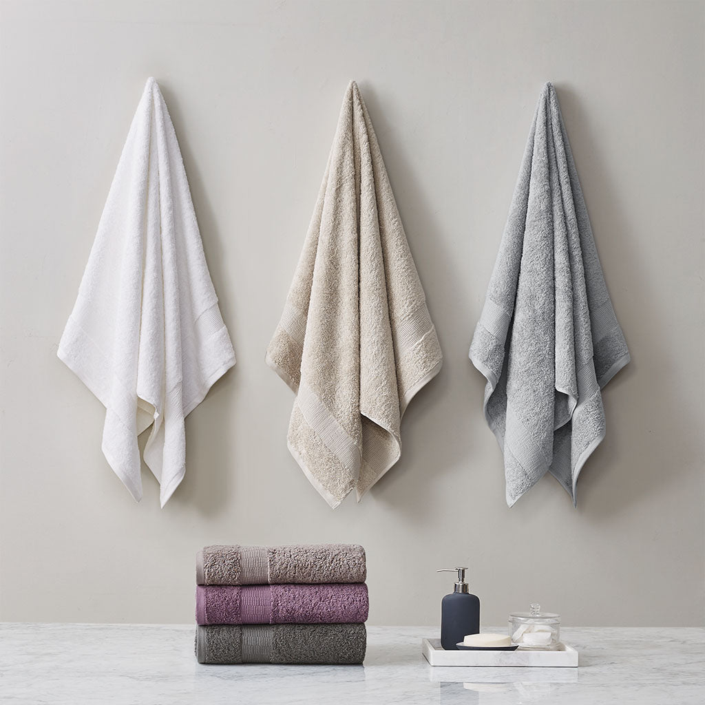 Luce 100% Egyptian Cotton 6 Piece Towel Set - White