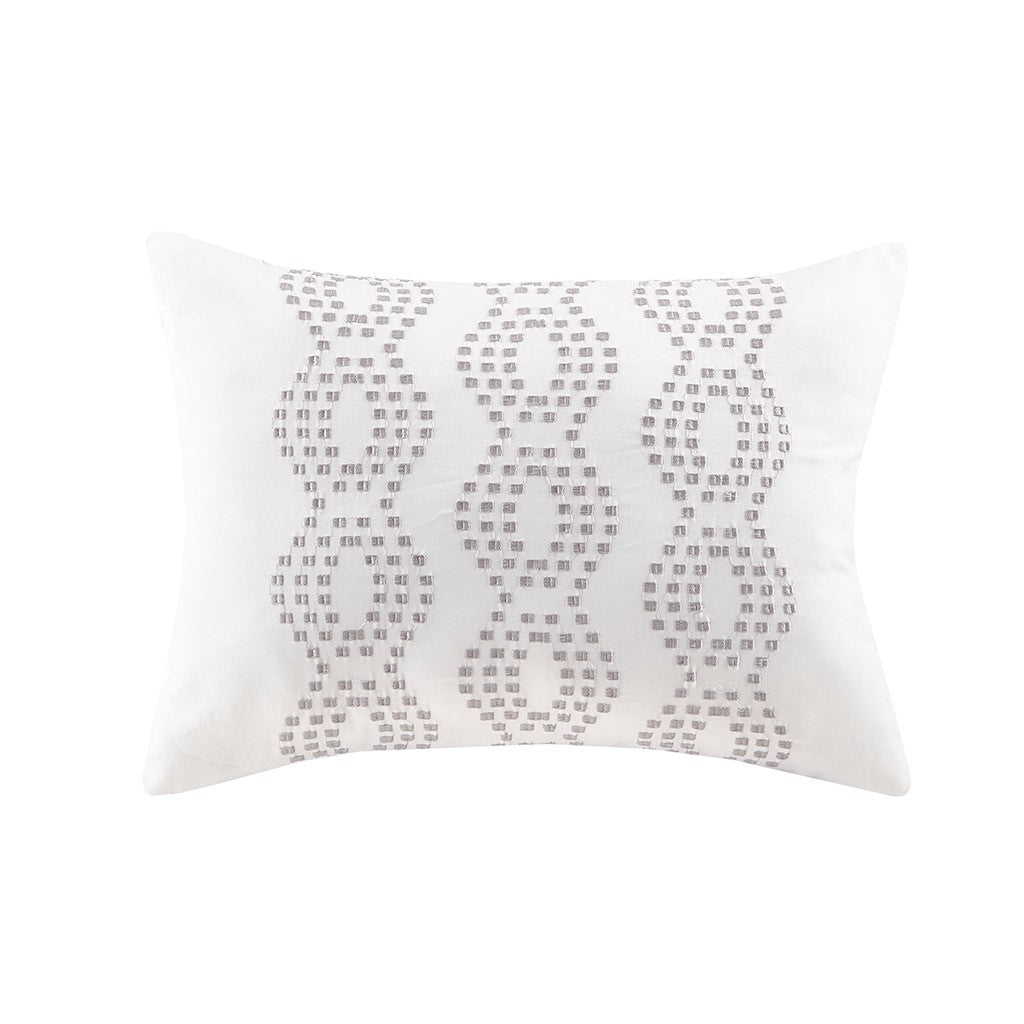 Annie Solid Clipped Jacquard Duvet Cover Set
