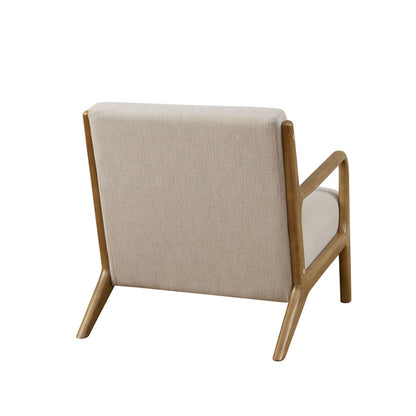 Novak Mid-Century Modern Accent Armchair - Cream
