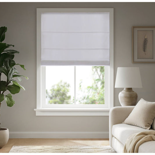 Galen Matte Cordless Roman Blind - Matte white