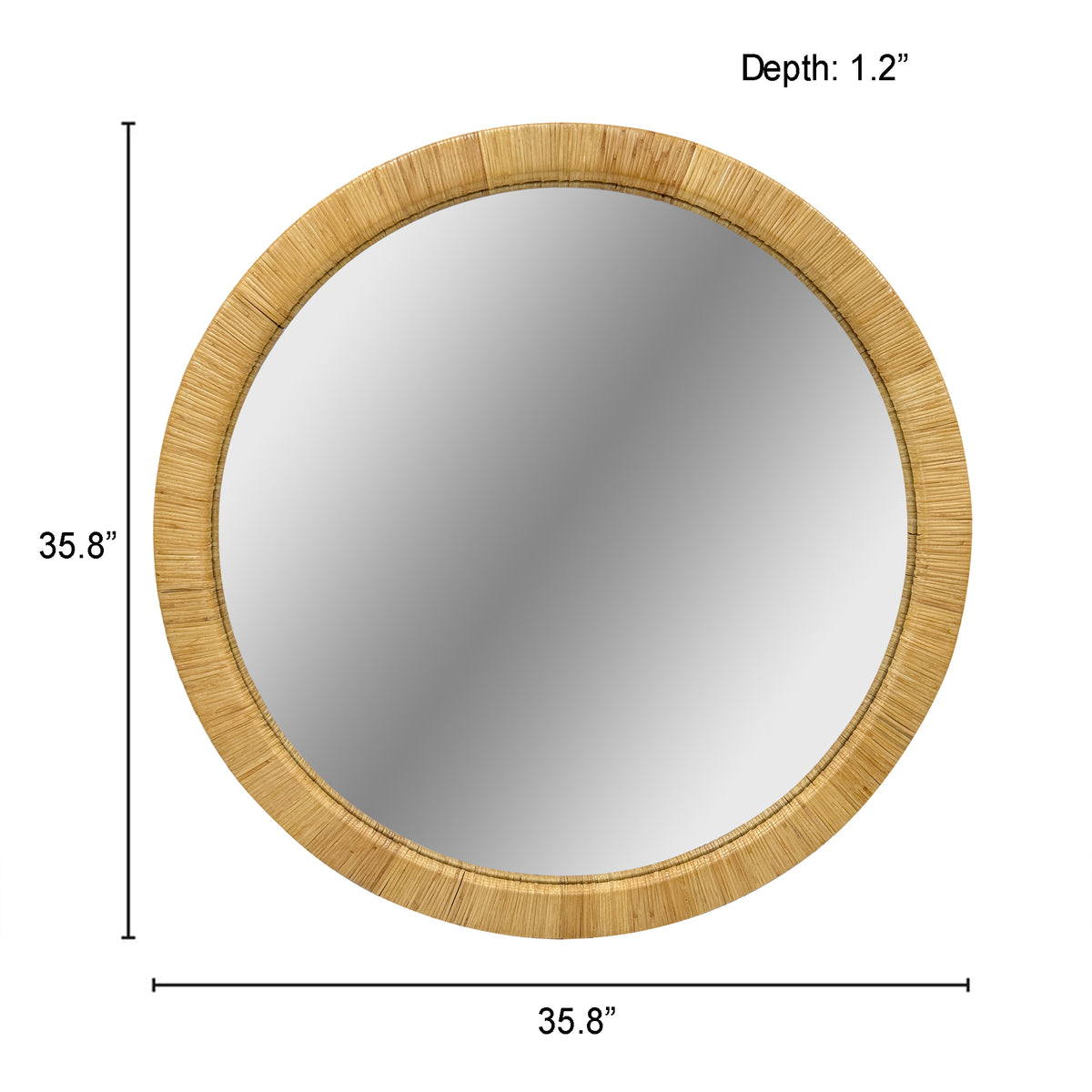 Nova Natural Rattan Wall Mirror - Natural