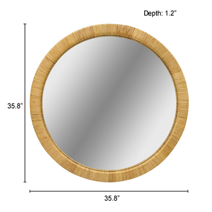 Nova Natural Rattan Wall Mirror - Natural