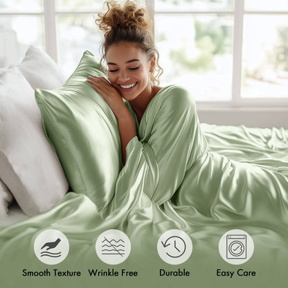 Satin Luxury Sheet Set - Sage