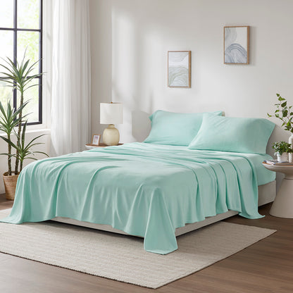 Micro Fleece Sheet Set - Aqua