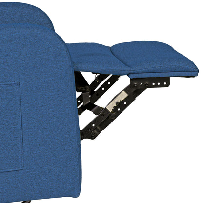 Dakota Power Recliner 3-in-1 with Swivel, Glider, Charging Station - Blue