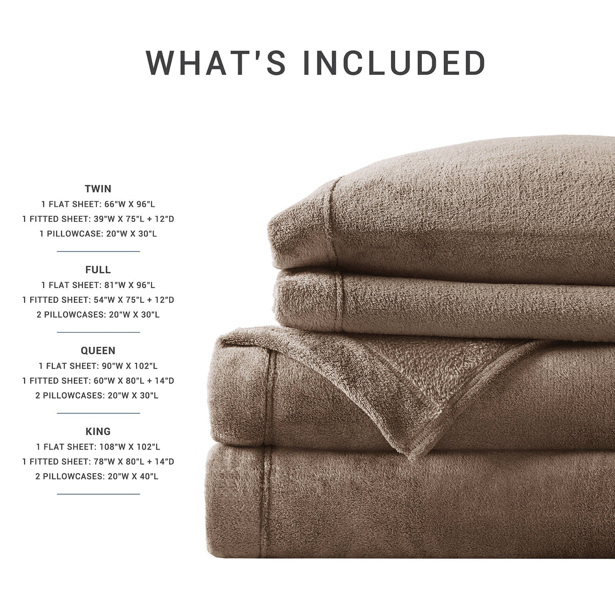 Soloft Plush Micro Plush Sheet Set - Brown