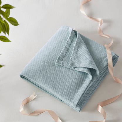 Liquid Cotton Blanket - Blue
