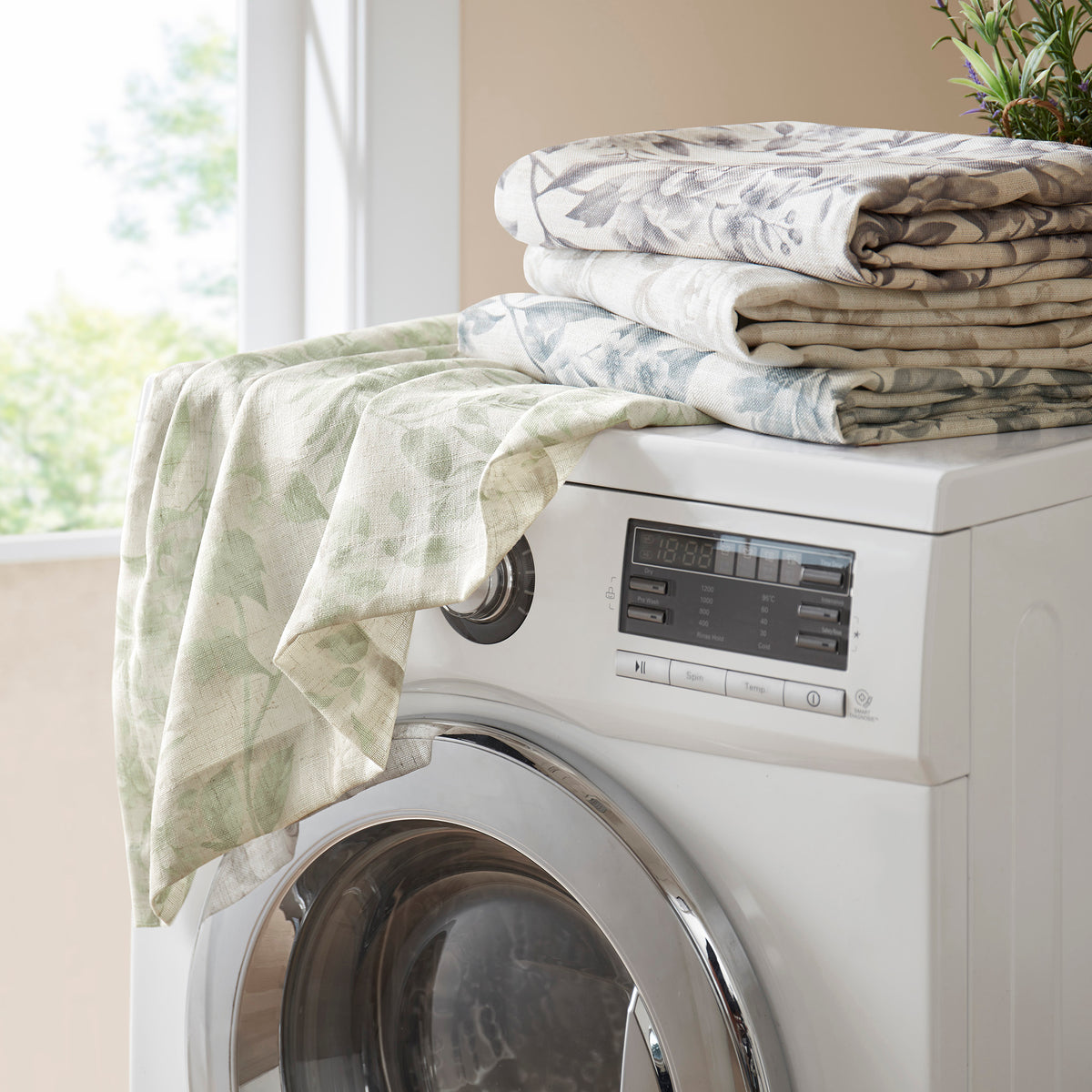 Lana Floral Window Panel - Sage