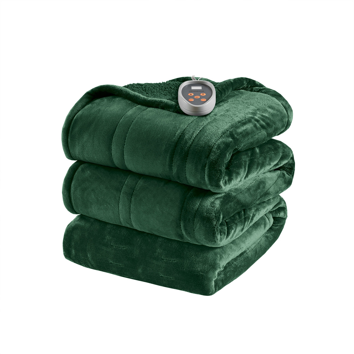 Heated Microlight to Berber Blanket - Green