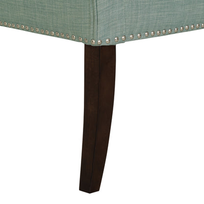 Welburn Upholstered Bench - Light Blue