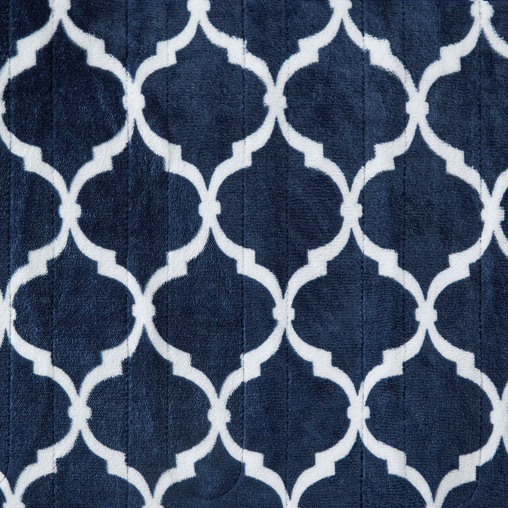 Heated Ogee Throw - Indigo