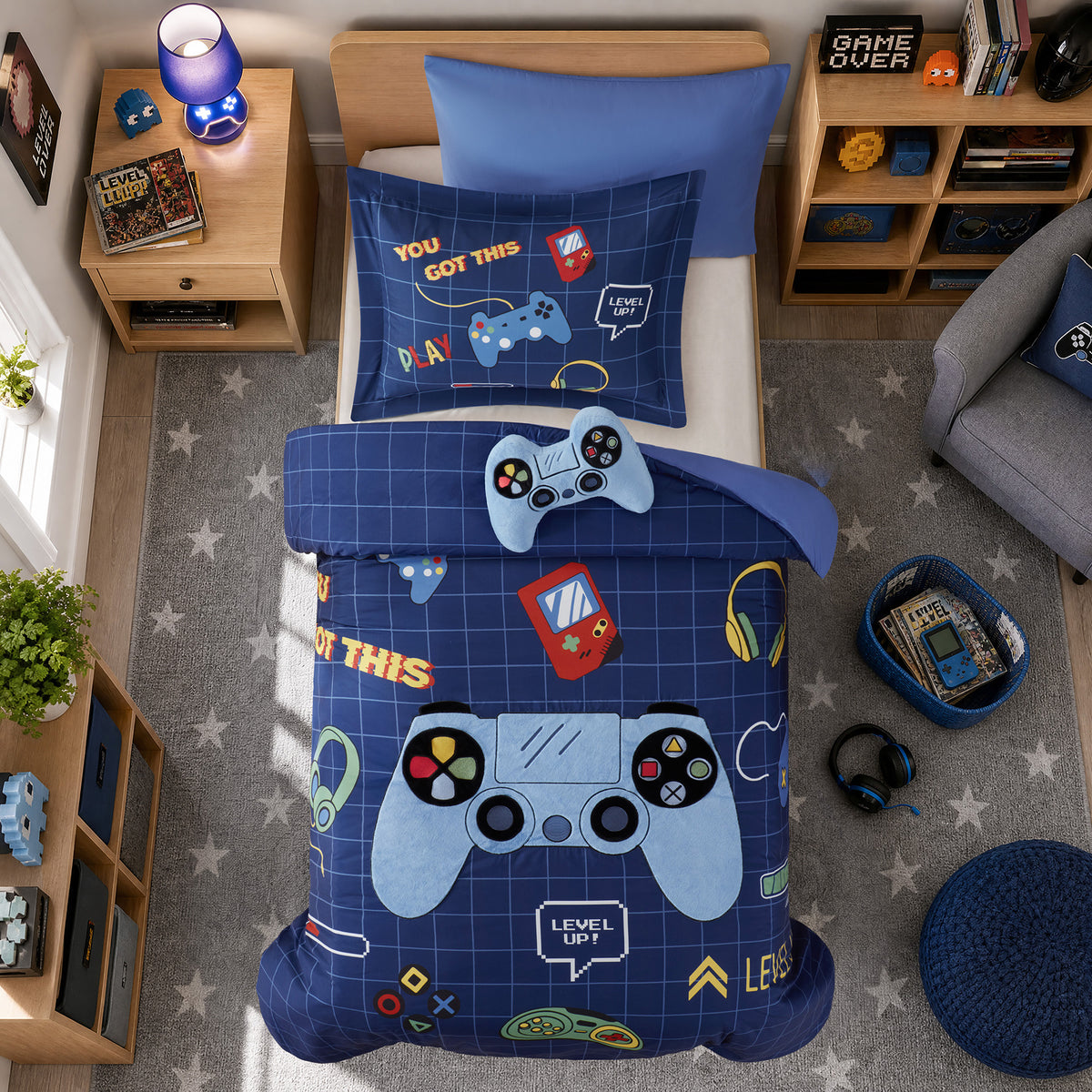 Game Comforter Set - Navy
