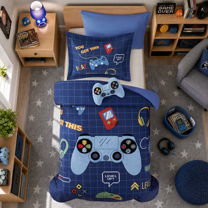 Game Comforter Set - Navy
