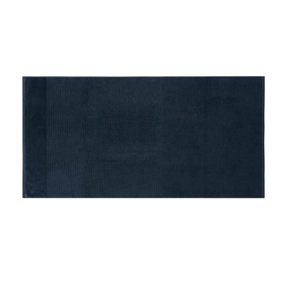 Spa Waffle Cotton Jacquard Bath Towel 6 Piece Set - Navy