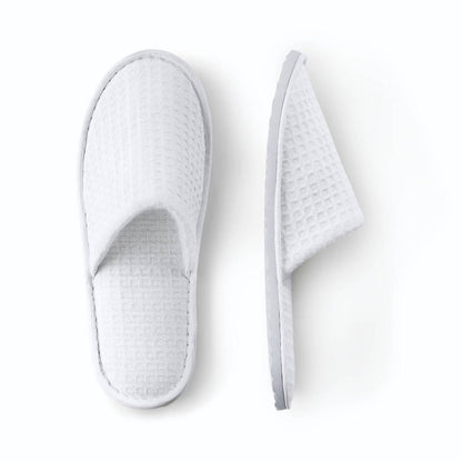 Waffle Premium Slippers - White